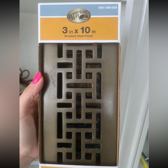 HAMPTON BAY Brushed Steel Floor Register 7.6 CM X 25.4 CM - Picture 5 of 5